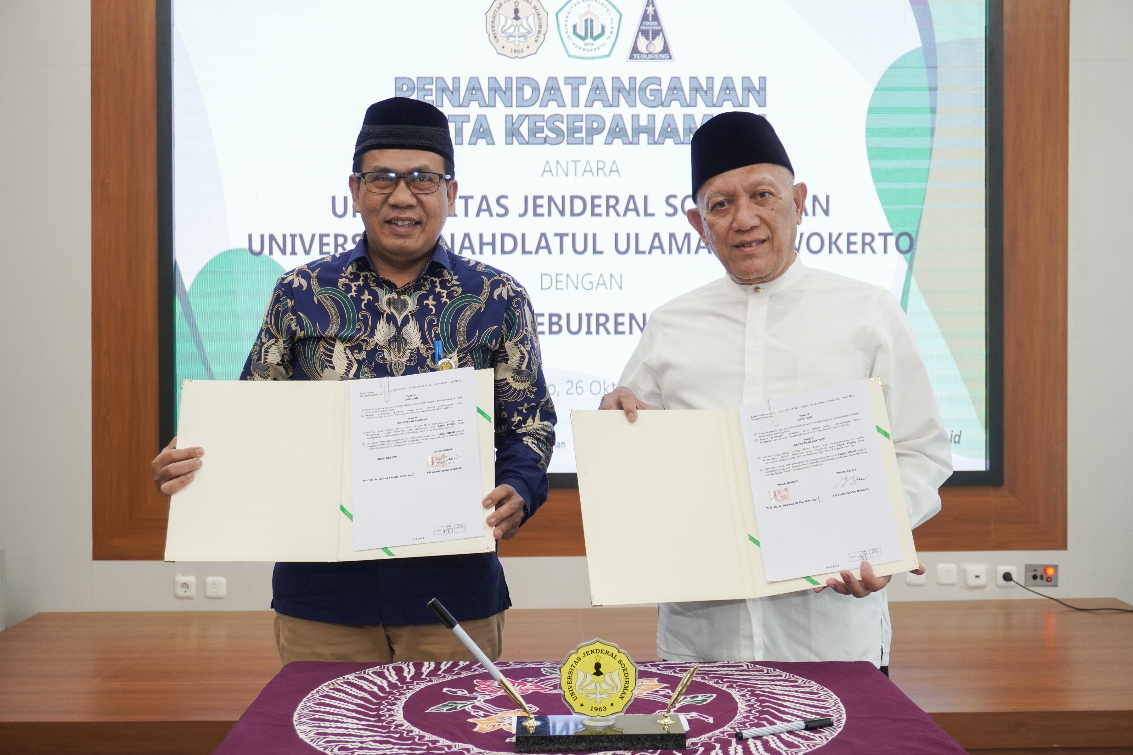 UNSOED Jalin Kerja sama dengan Pesantren Tebuireng Jombang